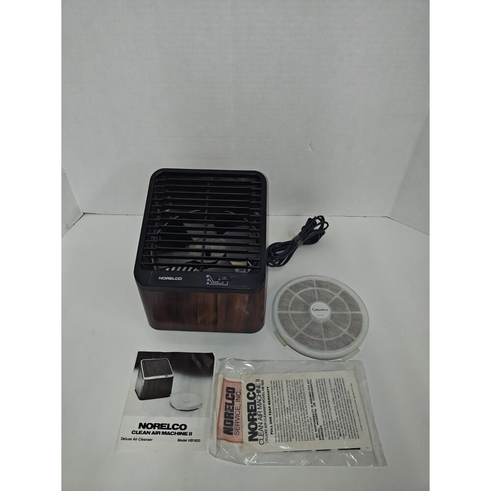 Norelco Tabletop Clean Air Machine II HB1920 Deluxe Air Cleanser With Filter